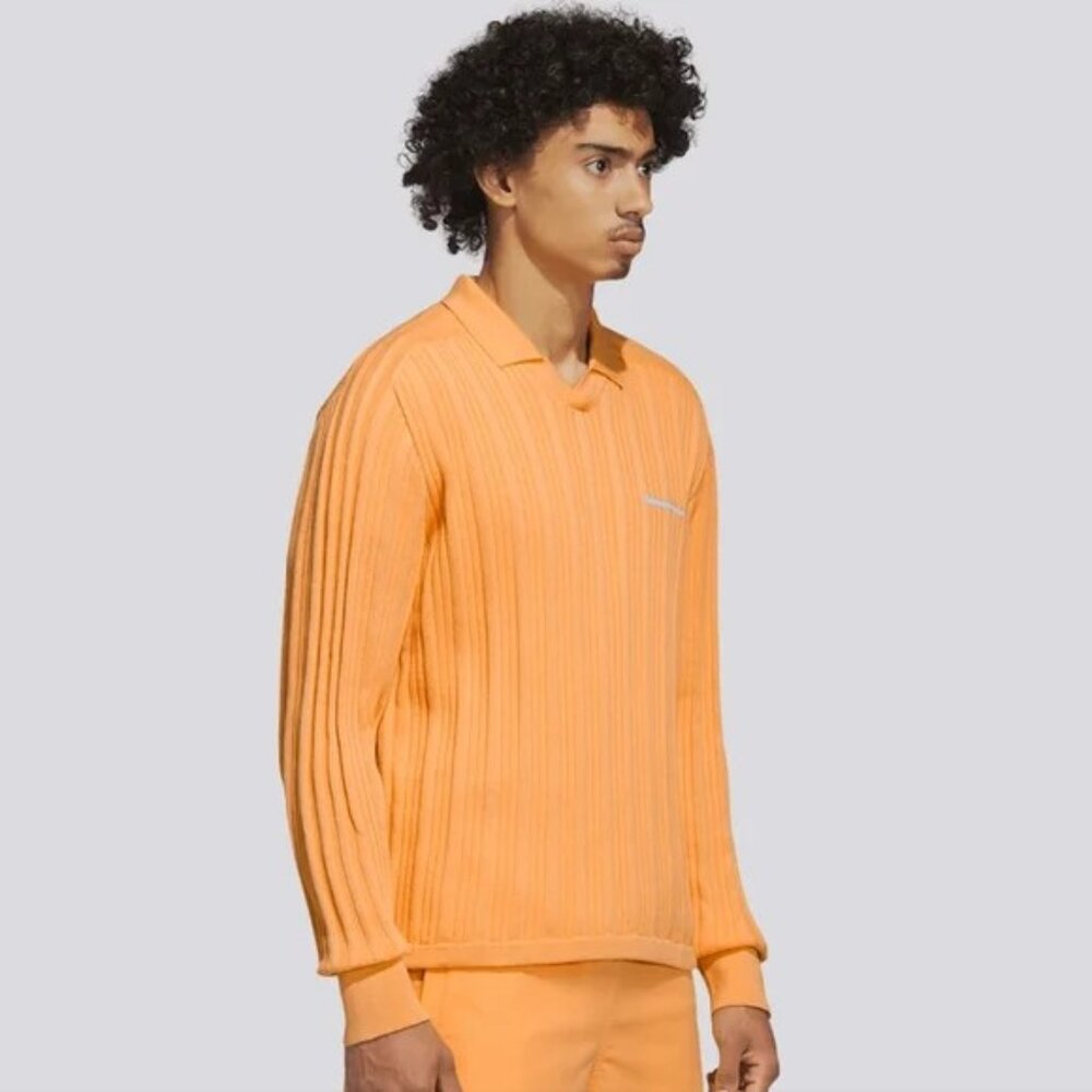 NWT ADIDAS X PHARRELL WILLIAMS x Humanrace KNIT LONG SLEEVE JERSEY 'HAZY ORANGE' - Picture 2 of 9